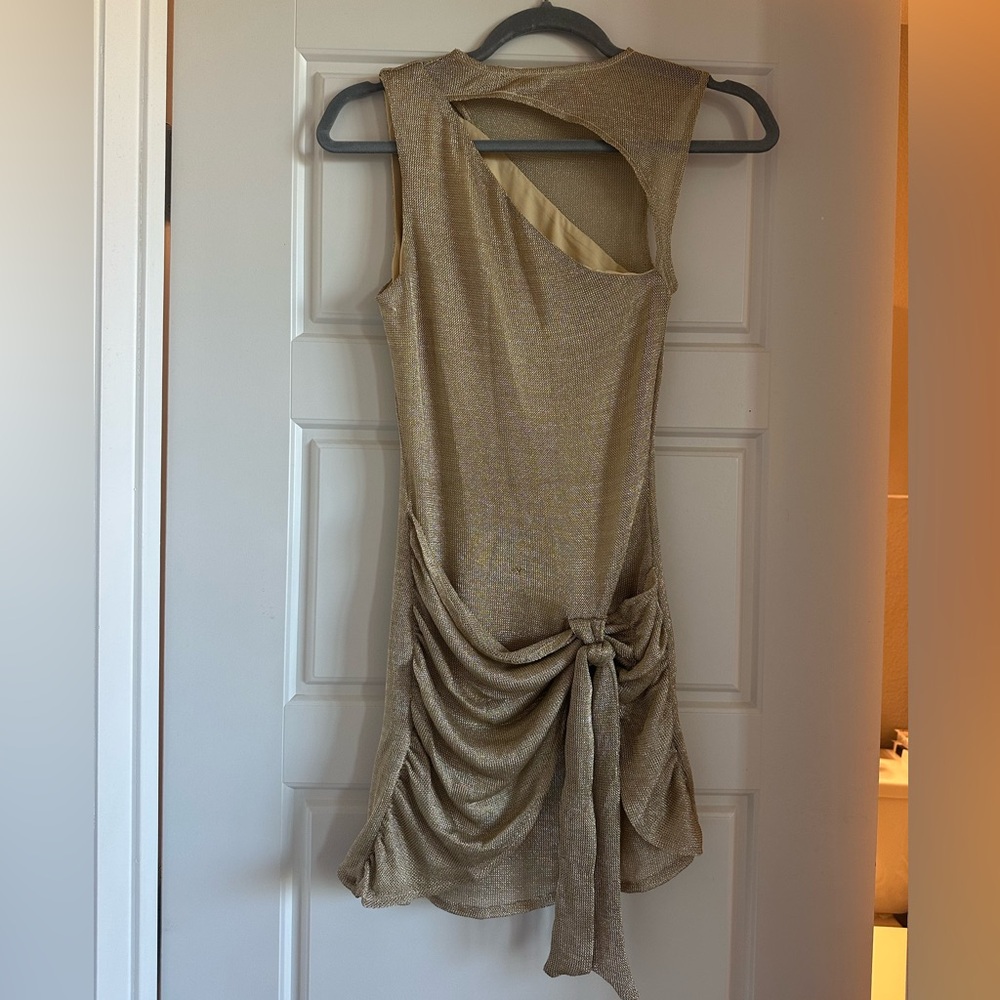NWOT TIGER MIST Gold Azelma Dress XXS